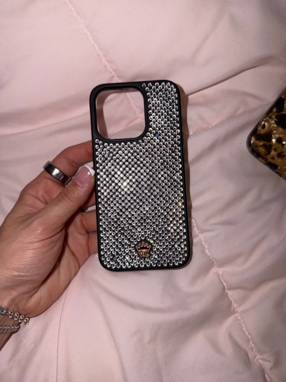 Velvet Caviar Black Crystal Rhinestone Phone Case